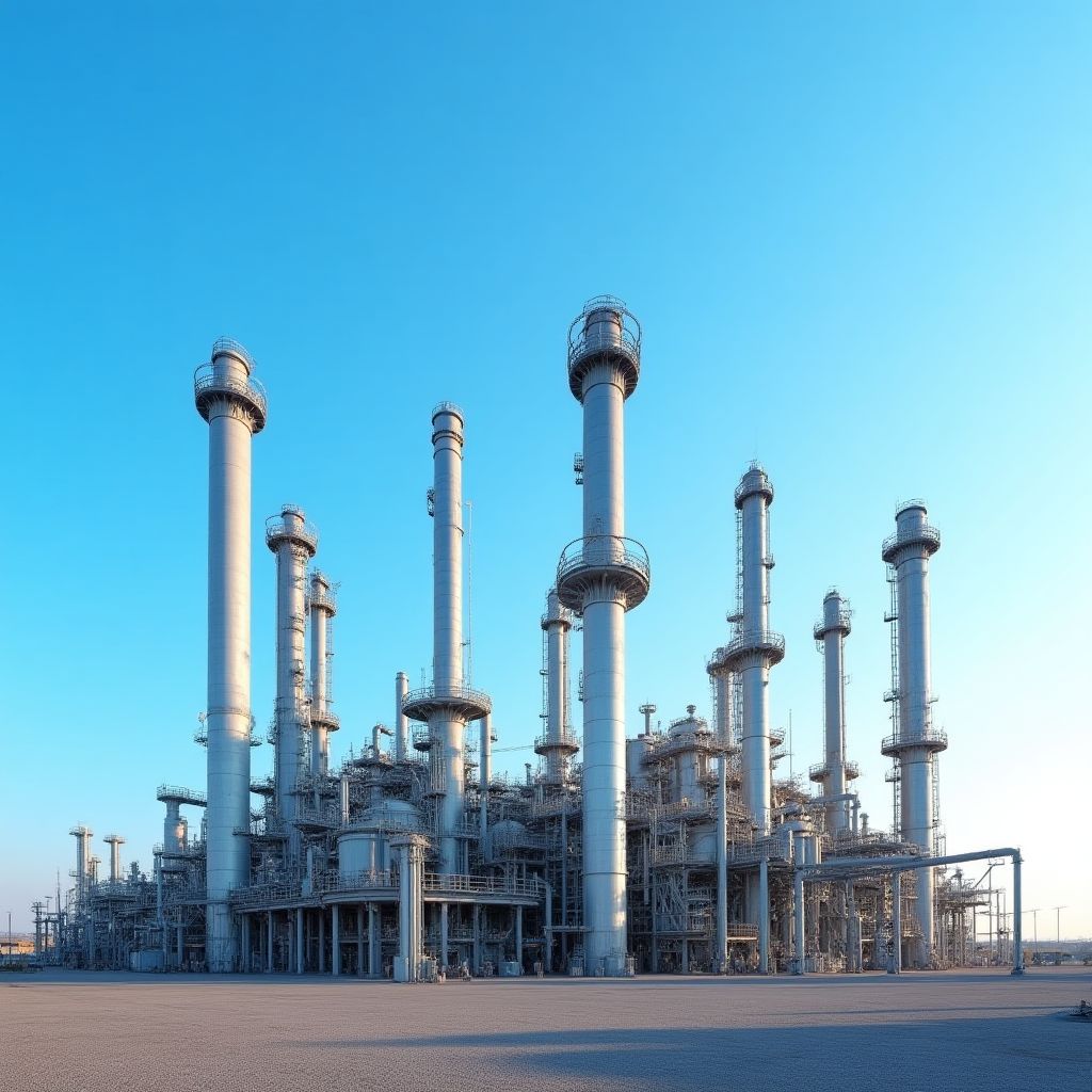 Refinería petrolera moderna en Argentina